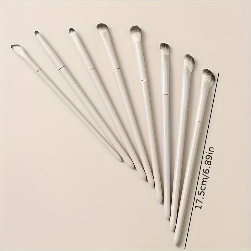 5/8-Piece Premium Eyeshadow Brush Set, with Precision Angled Eyebrow and Detail Makeup Brushes - Nylon Bristles, Abs Handle, Perfect Gift for Beauty Enthusiasts