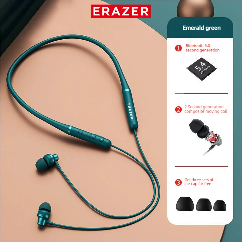 ERAZER XE05MAX Bluetooth Earphones 5.4 Earbuds Sport Earphone Comfortable Neckband Sports Headphones For Noise Reduction