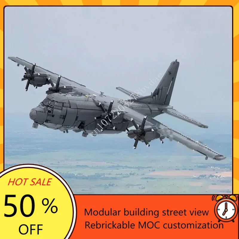 5452PCS MOC Custom Puzzel AC-130J GhostRider Vliegtuig Model DIY Gemonteerd Vliegtuigen Educatief Kinderen Verjaardag Speelgoed Kerstcadeaus