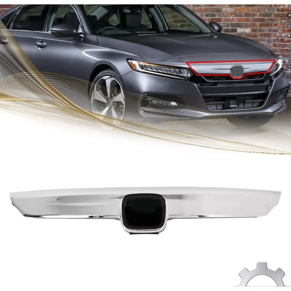 

1X Верхняя решетка переднего бампера с хромированной отделкой для Honda Accord Sedan 2018, 2019, 2020 годов