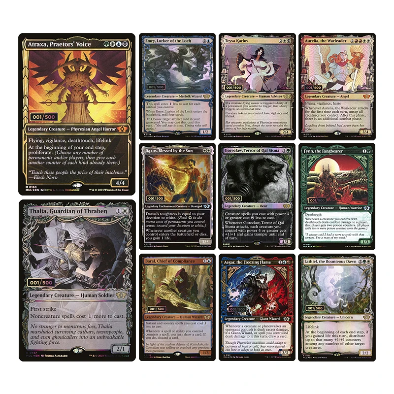 

Magic The Gatherings Storms Trading Card Game Diy Atraxa,praetors'voice Thalia,guardian of Thraben Collection Card Toys Gift