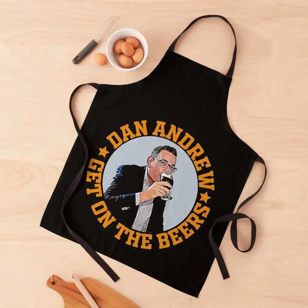 

dan andrews beer with friend Apron Kitchen And Home Items Home Cleaning Apron