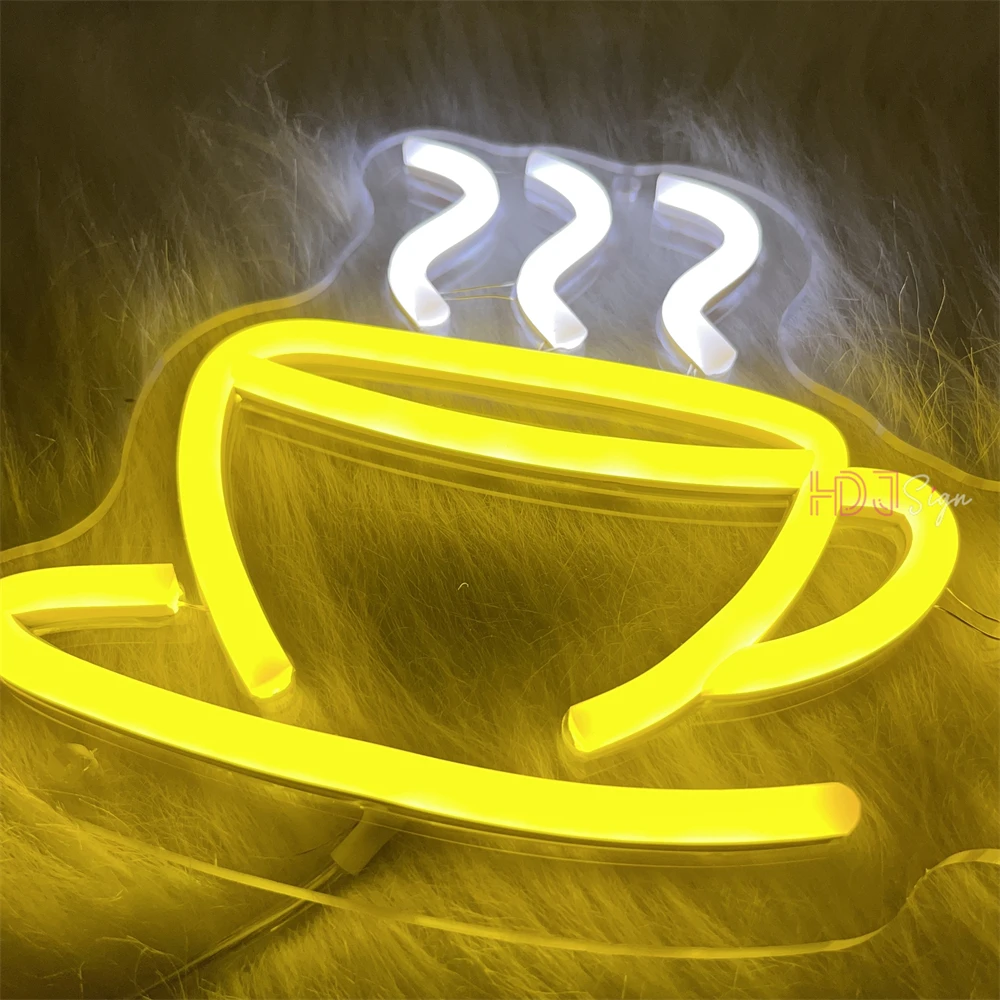 Coffee Neon Signs Korean Neon Light Sign For Coffee Shop Restaurant Cafe Wall Decor Room Lounge Neon LED Sign Personalize Neon