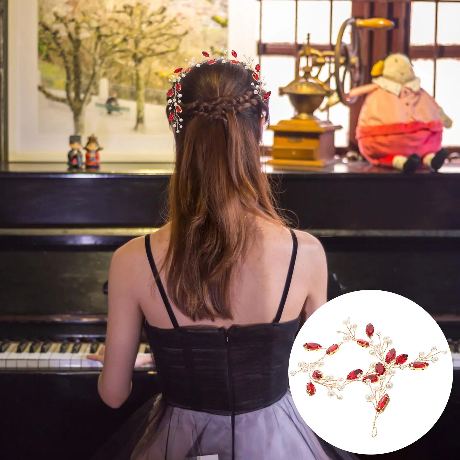 

Elegant Pearl Hairband for Women Bridal Wedding Headband Artificial Pearl Headpiece Party Prom Dance Anniversary Daily Hair