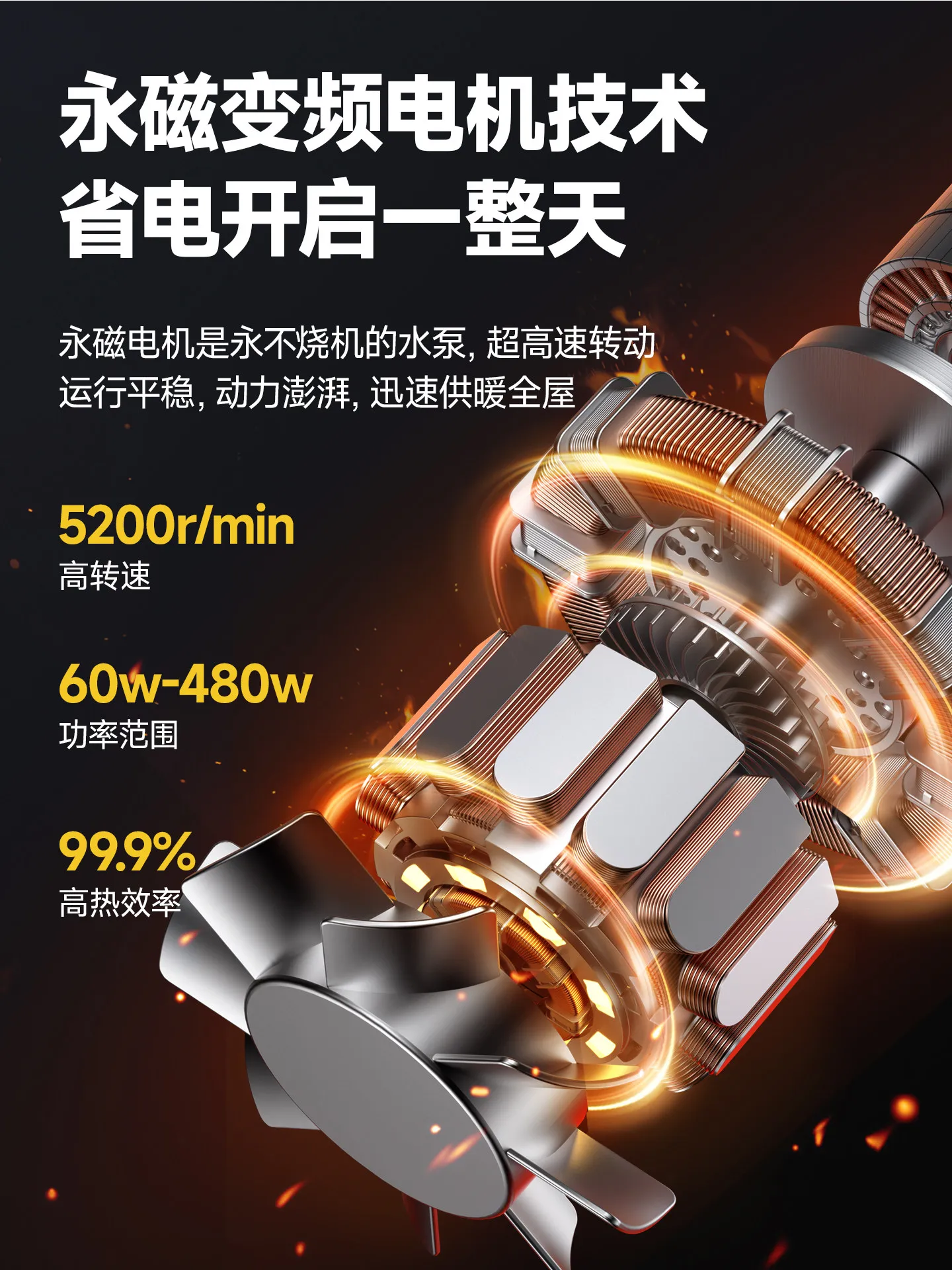 Floor Heating Circulating Pump Household Silent Automatic 220v Permanent Magnet Frequency Conversion Water Return Cycle