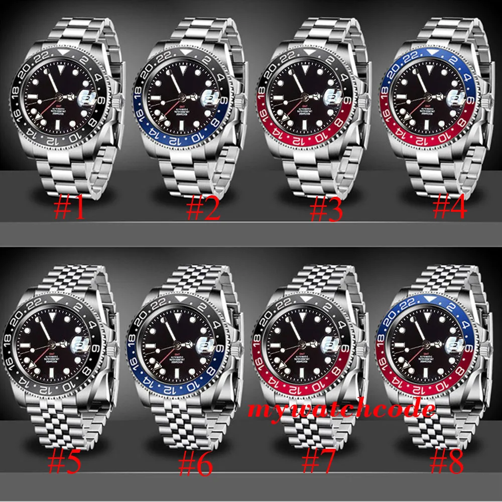 

Tandorio Dive SUB NH34 Red GMT Mechanical Watch Men 200M Waterproof Wristwatch 120clicks Bezel Reloj 904L Bracelet Hombre