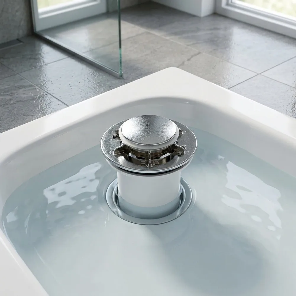 Bathroom Drain Repair Bathtub Drain Stopper For Daily Bathing Use Sturdy Metal Construction Leak-proof Sealing