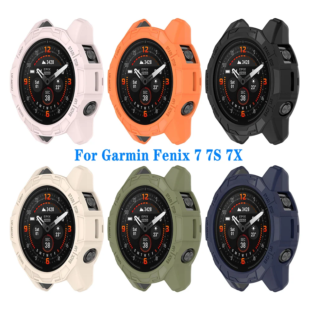 Silicone Cover Protective Case For For Garmin Fenix 7 7S 7X  Hollow protective shell Bumper For Garmin Epix Pro 42mm 47mm 51mm