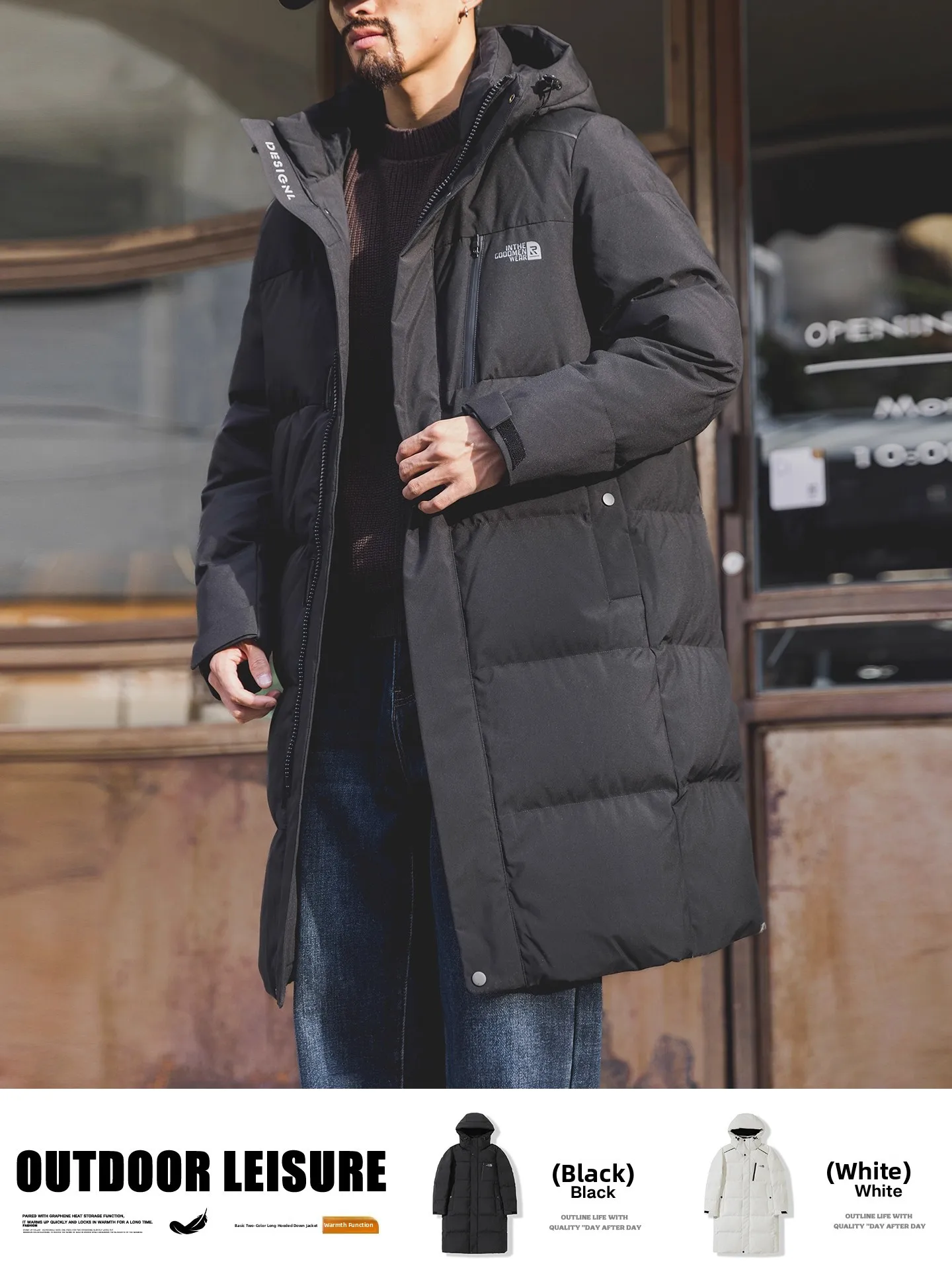 

Мужская удлиненная пуховая куртка с 90% пуха, утепленная, с воротником-стойкой и капюшоном, зимняя, новая, молодежная, свободного кроя, цветная