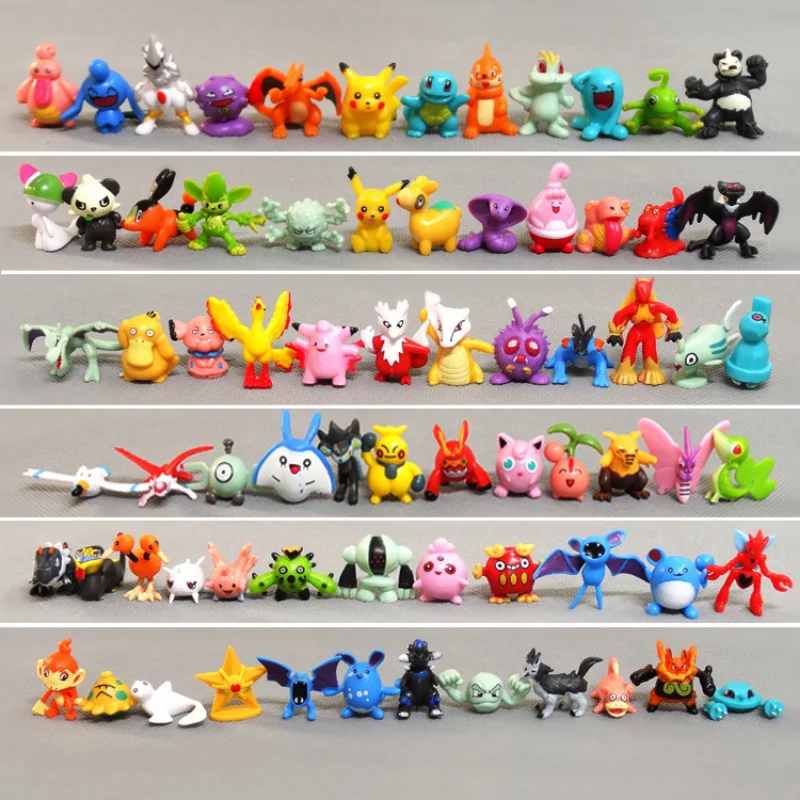 

144 Kinds Figures Pokemon Pikachu Lapras Poliwrath Clefable Nidorina Nidoking Golbat Dugtrio Mankey Machoke Machamp Model Toy