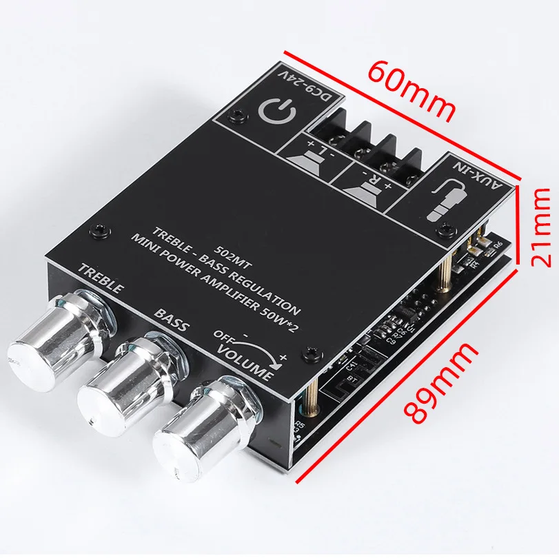 ZK-502MT Modulo scheda amplificatore di potenza HIFI digitale audio stereo Bluetooth 2.0: efficiente, compatto, 50 W * 2, controllo bassi e acuti