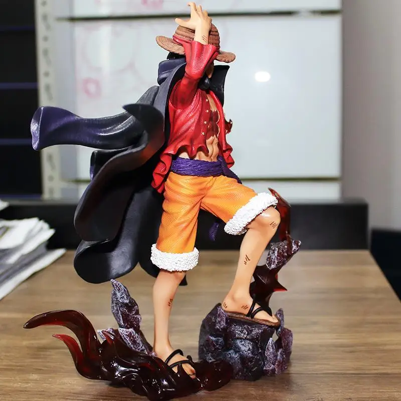 New One Piece Luffy Anime Figure Four Emperors Monkey D. Luffy Action Figurine 25cm Pvc Collectible Model Doll Toys