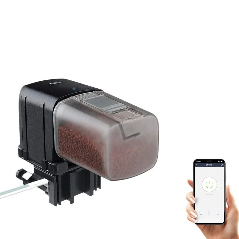 Automatic fish feeder, WiFi, intelligent remote feeding, timed feeding for fish tanks, voice control