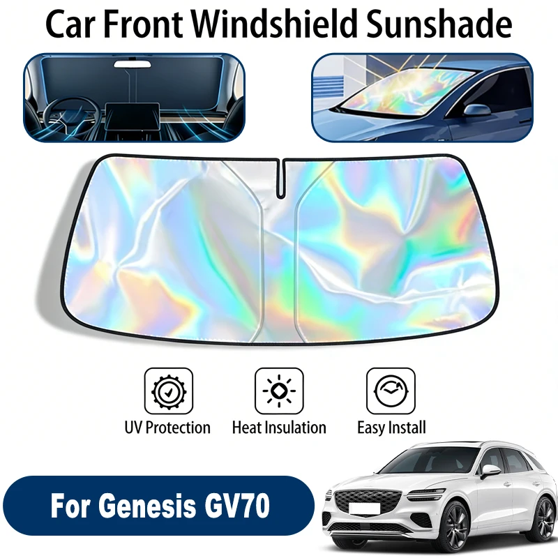 

Car Windshield Sun Shade UV Reflective Sun Visor Protection Cover For Genesis GV70 JK1 2020-2026