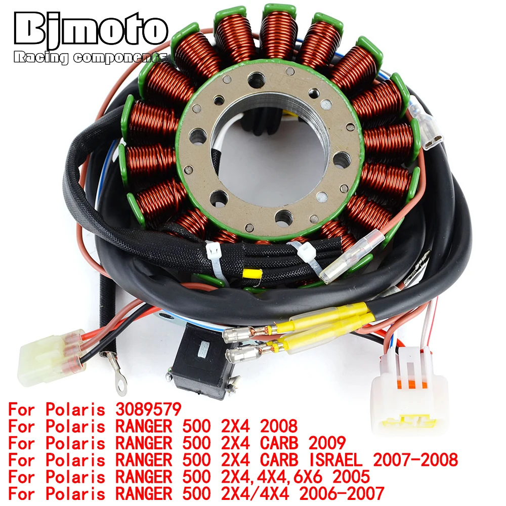 

Stator Coil For Polaris 3089579 RANGER 500 2X4,4X4,6X6 CARB 2005 2006 2007 2008 2009