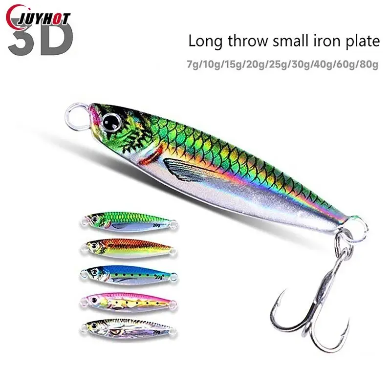 7g 10g 15g 20g 25g 30g 3D Printing Cast Jig Slow Metal Jig Trout Tuna Bass Shore Casting Jigging Spoon Sea Fishing Jigging Lure