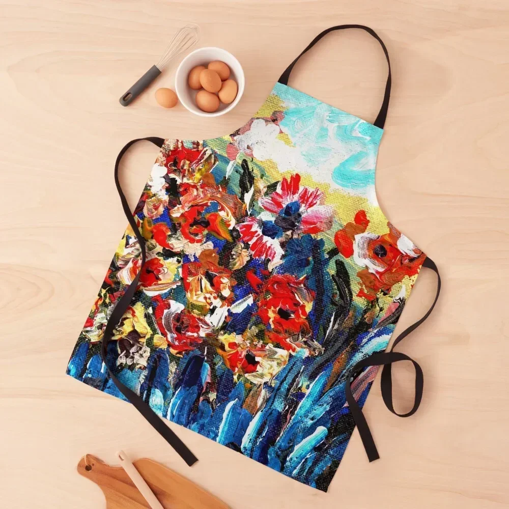 

Glad Flowers Dancing Apron Kitchen Supplies Women's Kitchen Apron