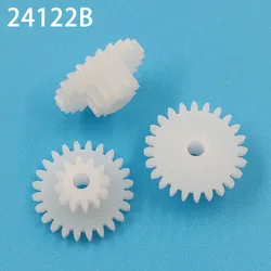 24122B 0.5M Double Gear Wheels Modulus 0.5 24 Teeth + 12 Teeth Plastic Pinion Motor Parts Toy Accessories 10pcs/lot