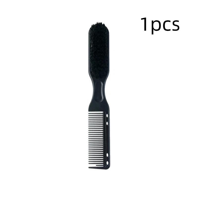 1 Stück 2-in-1 Haar- und Bartbürste mit weichen Nylonborsten und integriertem Kamm, perfekt für die tägliche Pflege von Männern, für den Barbierbedarf und den Heimgebrauch. – Detail 4
