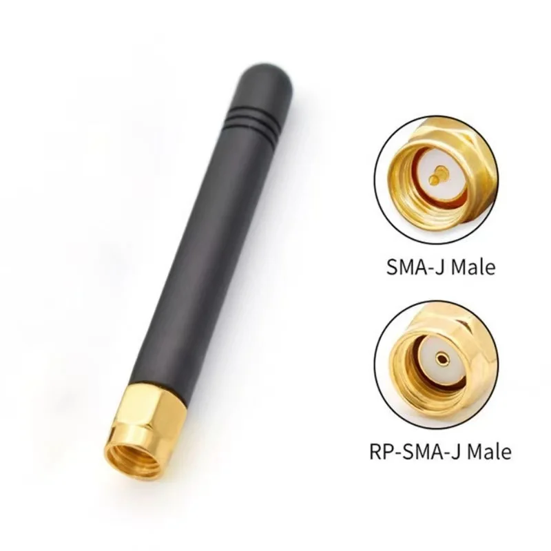 Antena WiFi 2.4G de Alto Ganho com Interface SMA/RP-SMA, Antena de Borracha para Roteador GSM, 2 Peças