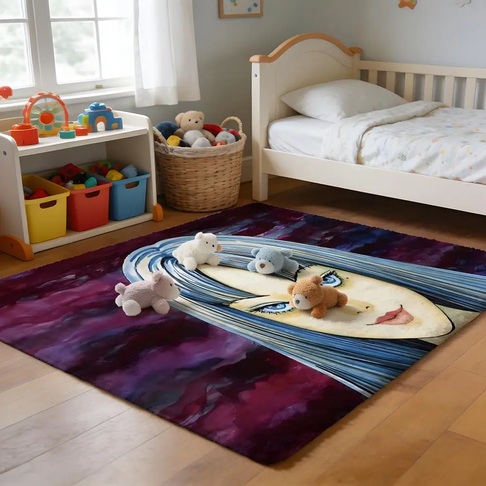 

Floor Mat Soft Flannel Rug Non-Slip Absorbent Mat for Bathroom Bedroom Home Decor Horror Ito T-Tomie Kawakami