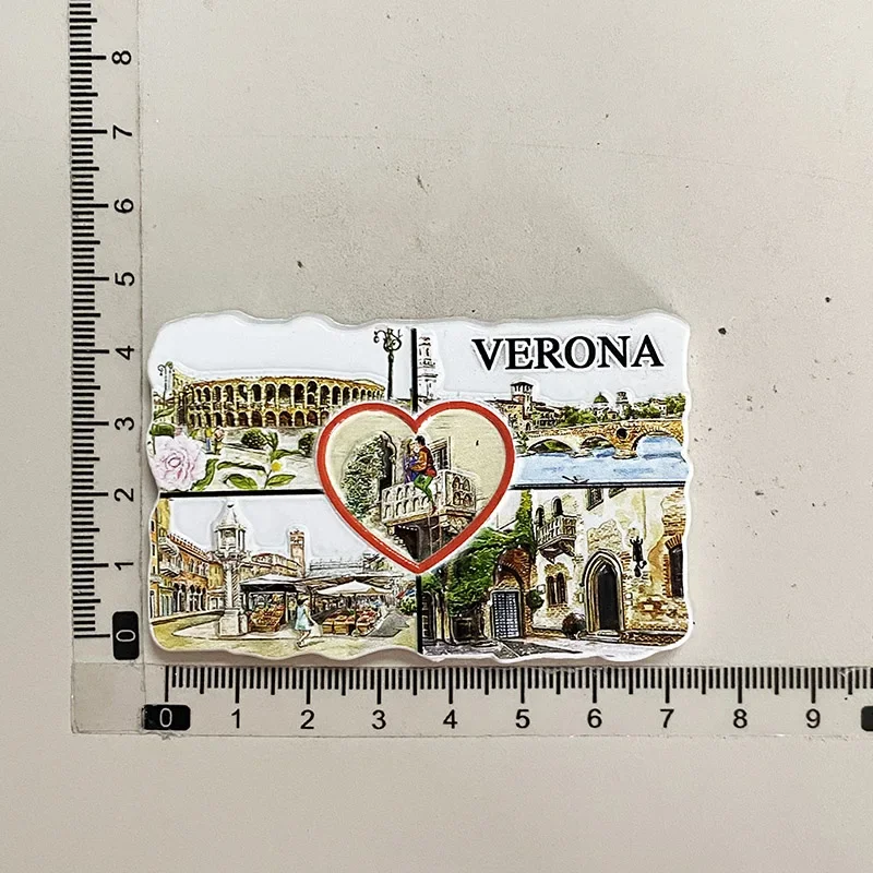 Архитектурные пейзажи Verona Arena, Итальянские сувениры, Домашний декор, 3D-магниты на холодильник, Коллекция подарков для искусства и поделок