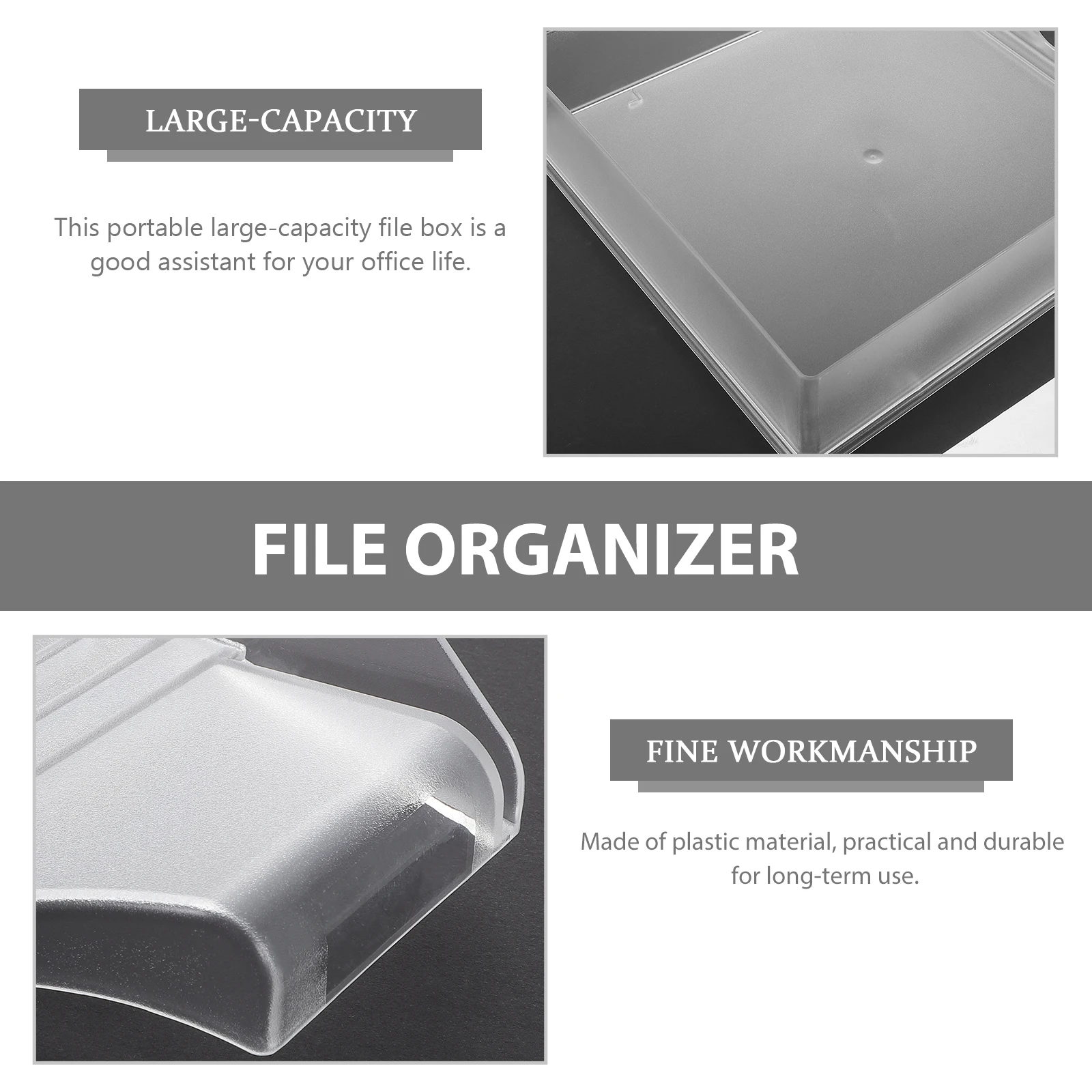 

Office Storage Box Multi-Layer Document Organizer Desktop Rack Plastic File Container For Letters Folders Papers Stationery
