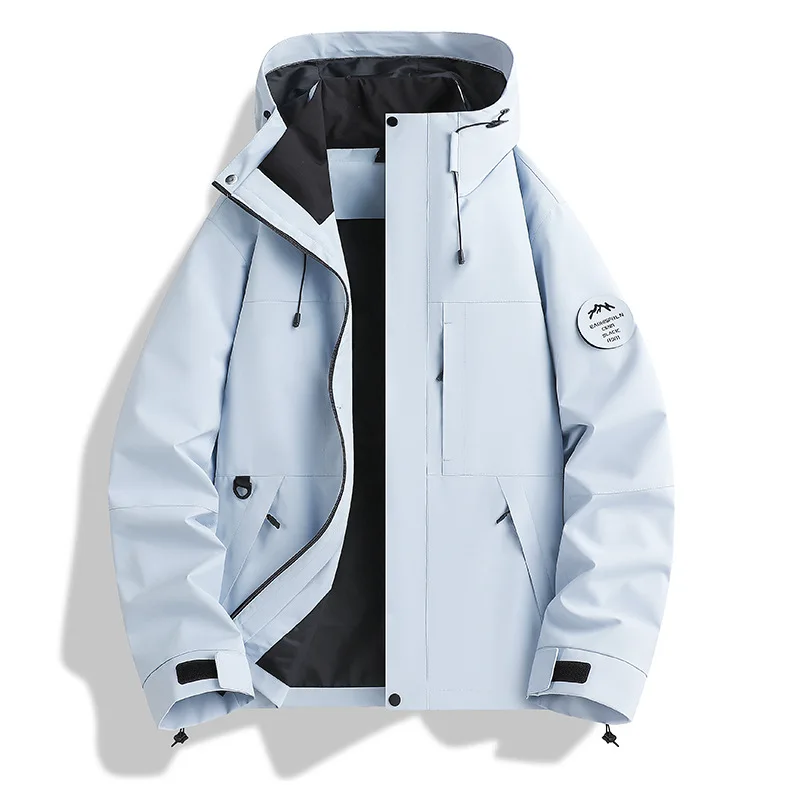 Chaqueta Deportiva Impermeable y Cortavientos para Exteriores, Traje Casual para Senderismo y Escalada, Unisex, Estilo Nuevo de Primavera y Otoño, Abrigo con Forro Polar