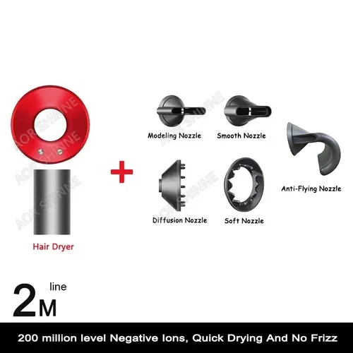 Leafless 전문 Cabelo Secador com 액세서리, 플라이어웨이, 네거티브 이니코, secador de Cabelo 프리미엄, 다기능 