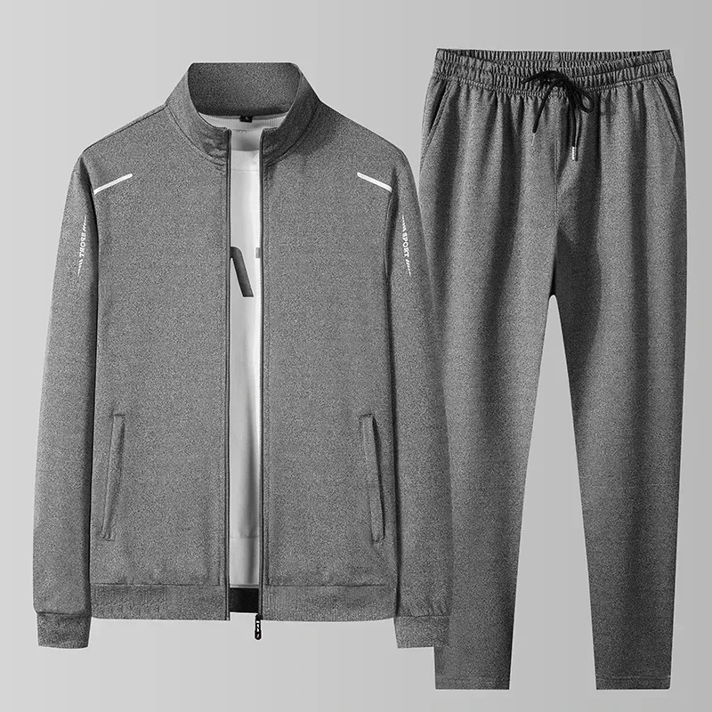 Conjunto de sudadera y pantalones de chándal para hombre, chándal negro de dos piezas, ropa deportiva para correr en la calle de Hip Hop, otoño 2024