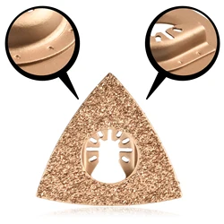 Universal Grout Removal Tool With Oscillating Multitool Triangular Carbide Grit Rasp Blade For Various Applications