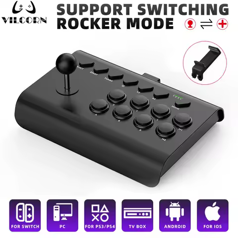 Y02 Big Arcade Joystick for Android/iOS Smartphone Wireless Gaming Controller for PC/PS4/PS3/Switch for Street Fighter MAME Game