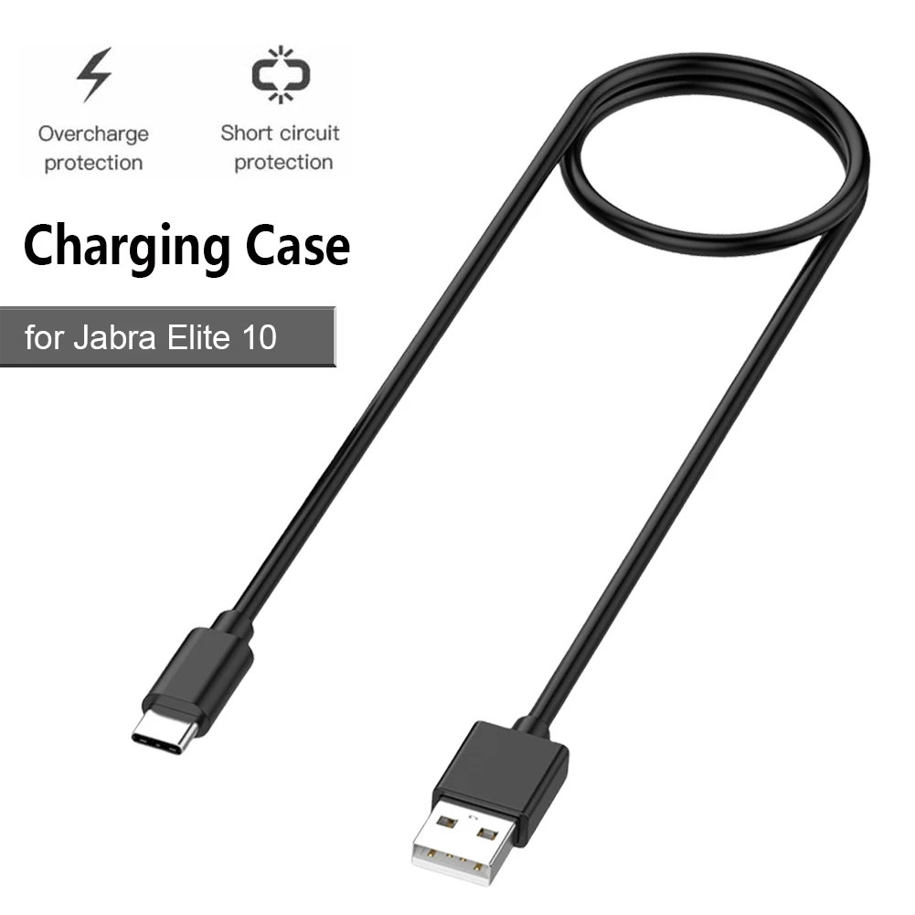 เคสชาร์จหูฟังไร้สายขนาด 590mAh พร้อมไฟ LED กล่องชาร์จหูฟัง เคสชาร์จสำรองสำหรับจาบรา อีลิท 10