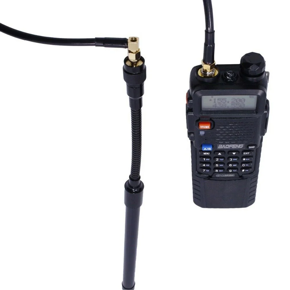 안테나 익스텐션 케이블 AR-152 AR-148 SMA 수암 무선 동축 케이블, Baofeng UV-5R UV-82 UV-9R 워키토키용, 60 cm, 100cm