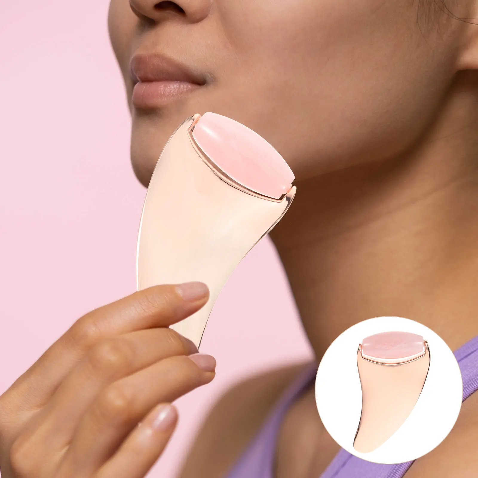 

Face Massage Roller Women Facial Massager Portable Eye Care Puffiness Reducer Smooth Surface Easy to Clean Gift Idea