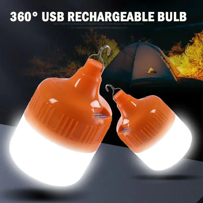 

Outdoor USB Rechargeable LED Lamp Bulbs Emergency Light Portable Hook Up Camping 360° lighting Home Decor Night Light Hot Sale