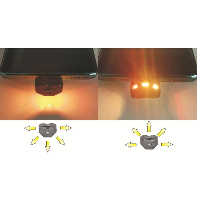 USB C TypeC Licht 5V 0,08W 8 RGB Verstelbare kleuren voor donkere autocomputer en powerbanks Schakelkasten en consoles