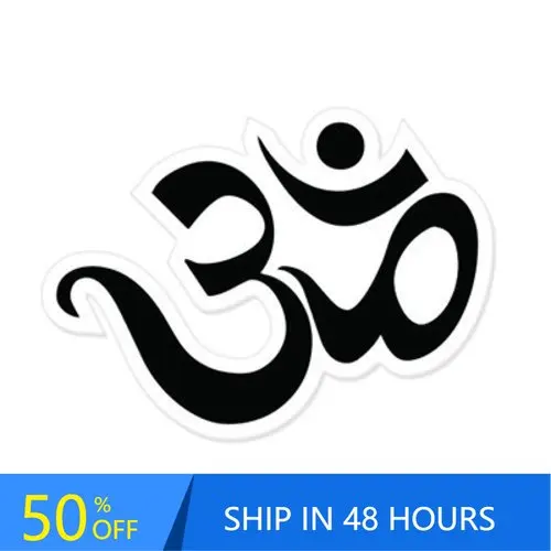 

Om Aum Sign Black Funny Car Bumper Laptop Boat Waterproof Vinyl Decal Decoration Retro Cute Vintage Unique Cool