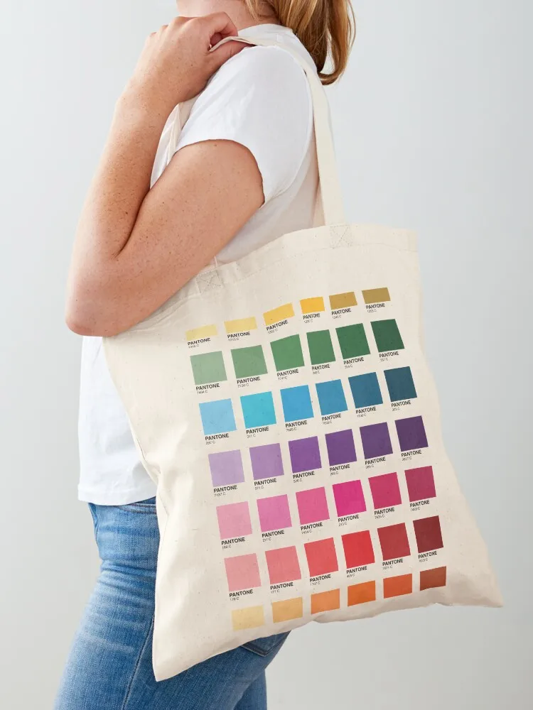 Shades of Pantone Colors Tote Bag tote men's bags woman 2025 university Canvas