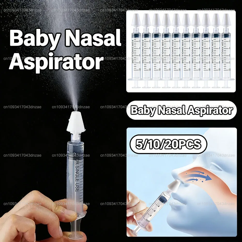 Needle Tube Baby Nasal Aspirator Syringe Baby Nose Cleaner Infant Rhinitis Nasal Washer Children Nose Washing Tool for Kids