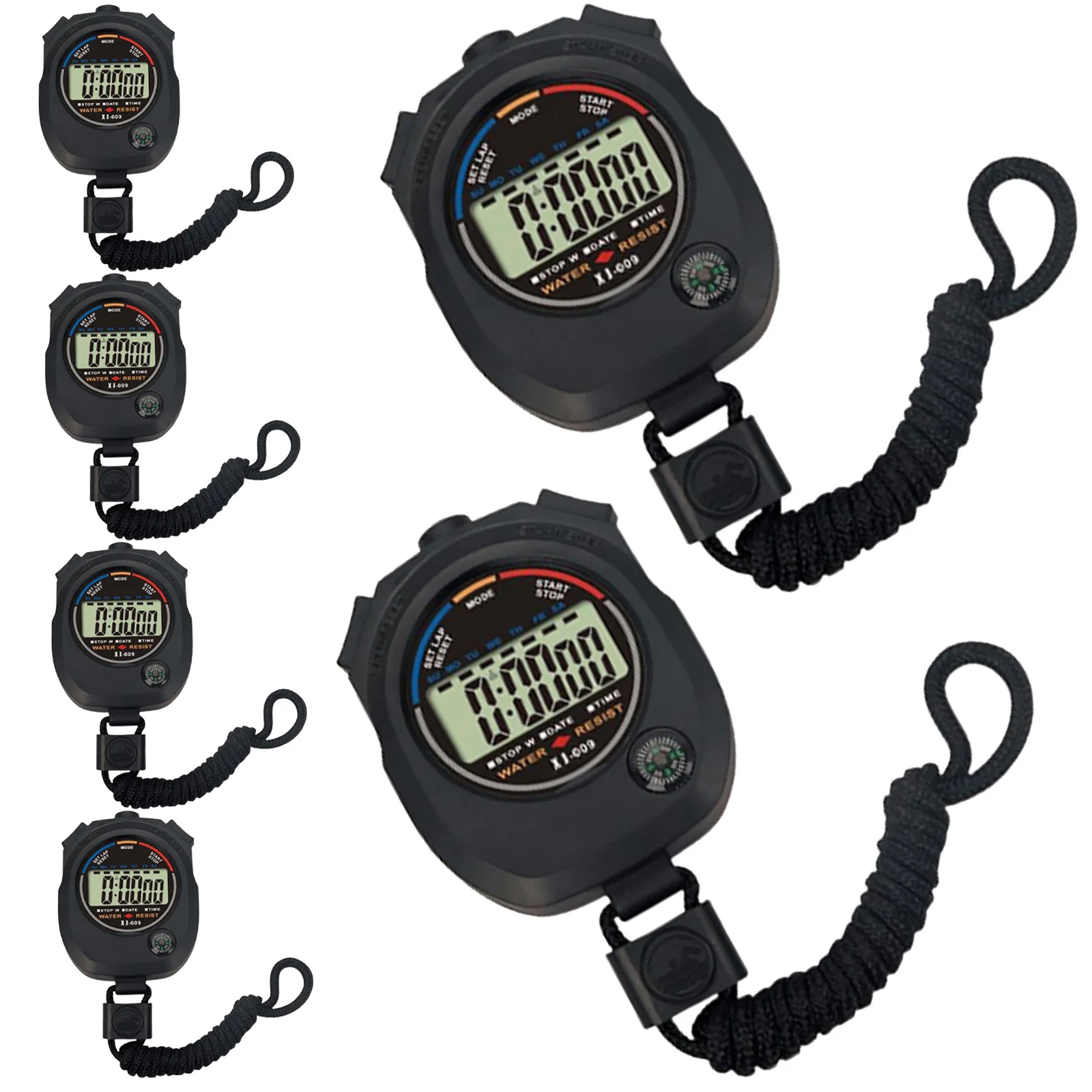 

6Pcs Match Timer Electronic Stopwatch Practical Training Timer Lightweight Durable for Professional Sports Game