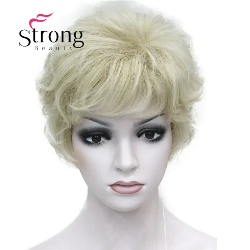 StrongBeauty Women\'s Wigs Fluffy Naturally Curly Short Synthetic Hair Full Wig 11 Color