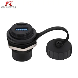 New Arrival Waterproof USB 3.0 Connector,Panel Mount Chassis Connector,Soldering Free D Type USB Female to Female Adapter