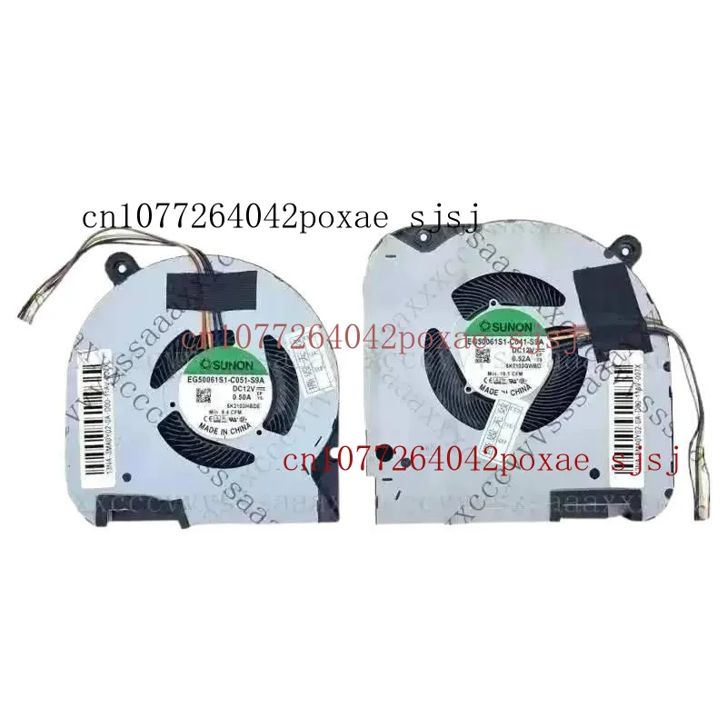 

SJ Replacement 90%New Laptop CPU GPU 4 line 5 Hole Cooling Fan for G7 17 7700 G7700-7231BLK P46E 2020 Series Fan