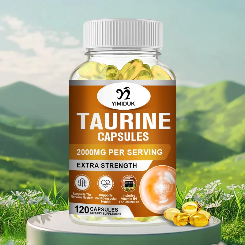 

Taurine Capsules 1000mg - Supports Heart, Nerve, Brain, and Muscle Health - Non-GMO & Gluten Free