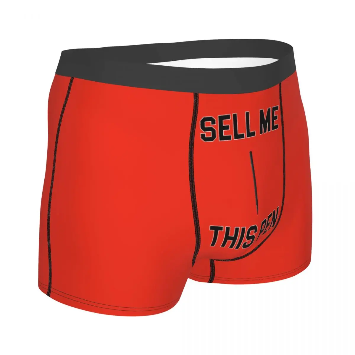 Wolf of Wall Street Sell Me This Pen Quote Underpants Homme Panties Male Underwear Print Couple Sexy Set Calecon