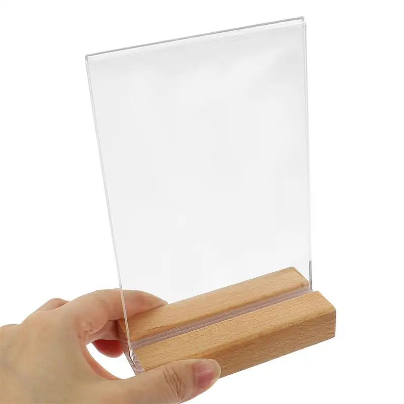 A5 A6 Acrylic Sign Holder Picture Frame Display Stand Clear Paper Holder Table Menu Stands For Wedding Office Restaurant - Image 2