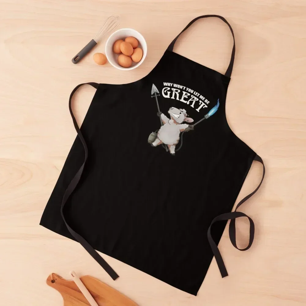 Why Won't You Let Me Be GREAT Apron Bib For Kitchen Cooking barber uniform Apron