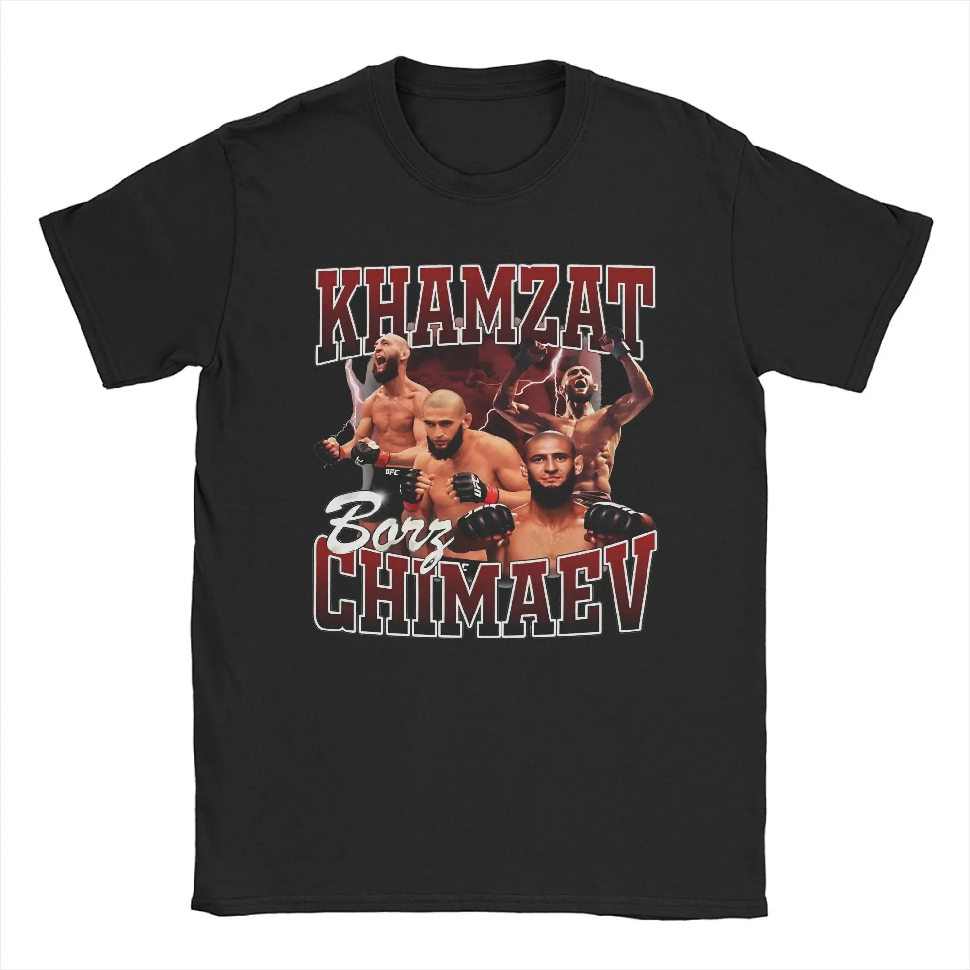 Wolf King Khamzat Chimaev Fighting T Shirt Men 100% Cotton Male T-Shirts Chechnya Boxing Tee Short Sleeve Clothes 4XL 5XL 6XL