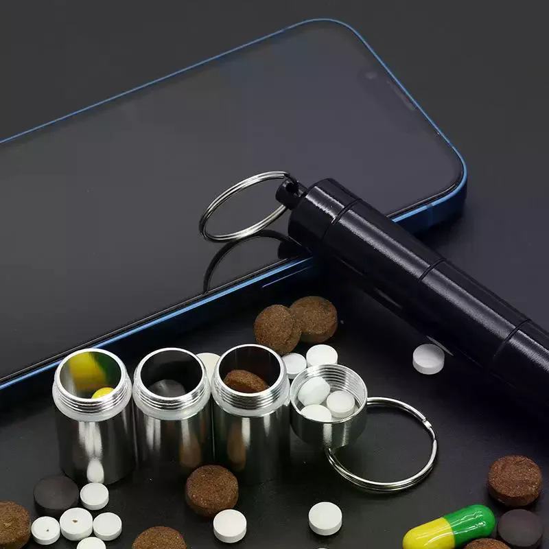 Mini Portable Aluminum Waterproof Pill Box Cases Sealed 3 Times Grids A Day Organizer Tablet Travel Medicine Vitamin Fish Oils